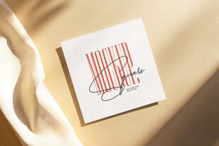 简约时尚字母装饰卡片