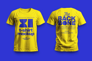 黄色个性T恤展示