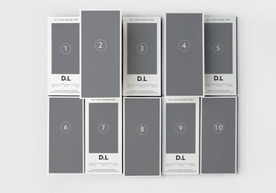 多组灰色简约卡片展示