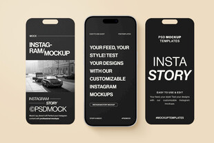 手机展示INSTA故事模板