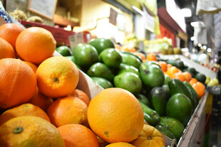 新鲜多样的水果陈列