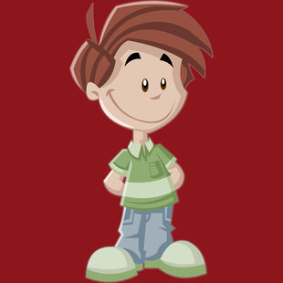 可爱男孩卡通形象