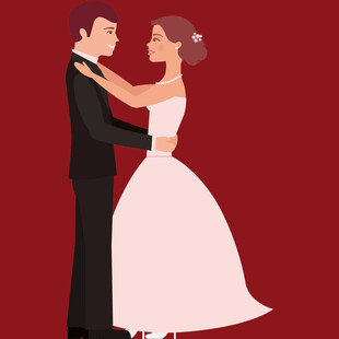 新婚夫妇浪漫共舞