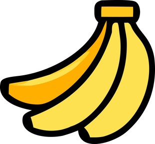 一串卡通香蕉插画