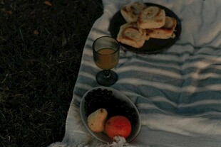 户外野餐场景与美食饮品