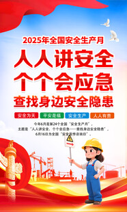 人人讲安全个个会应急海报