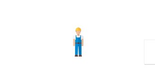 蓝色工装工人形象