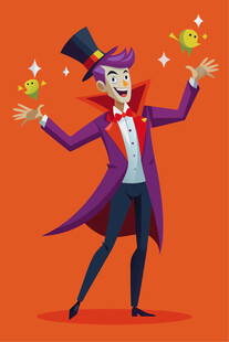 魔法绅士表演神奇魔术