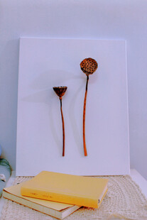 复古木勺与砧板展示