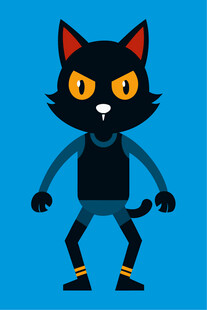 黑猫超级英雄形象