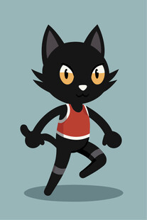 黑猫活力运动瞬间