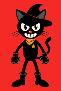 黑猫女巫造型猫咪形象