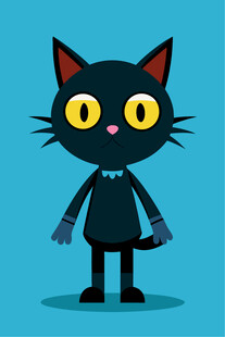 黑猫卡通形象