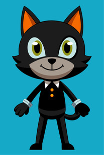 黑猫拟人角色形象