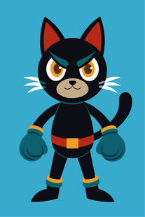 黑猫超级英雄形象