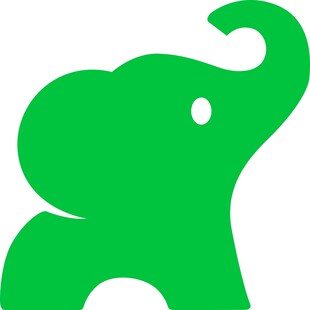 绿色卡通大象图标