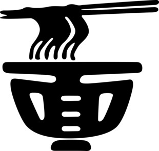 简约中式面条图标设计