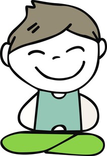 小孩开心地做瑜伽