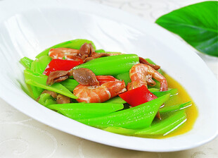 鲜虾咸肾煮芥菜