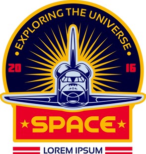 探索宇宙主题航天标志