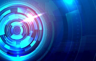 科技感蓝色圆形界面元素