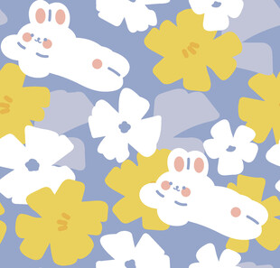 色块花 小兔子