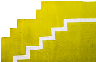 黄色阶梯图案布料展示