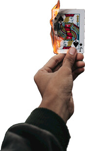 手燃扑克牌