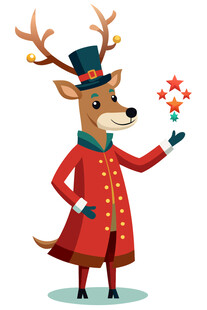 驯鹿魔术师施展奇妙魔法