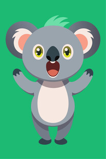 可爱考拉张开双臂