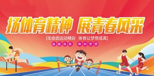 校园运动会展板海报