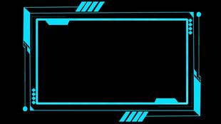 科技感蓝色边框图案