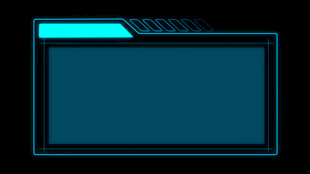 科技感蓝色边框矩形界面