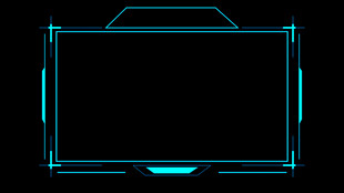 科技感蓝色线条边框设计