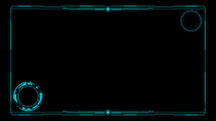 蓝黑科技风边框背景图