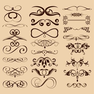 复古华丽装饰性花纹图案