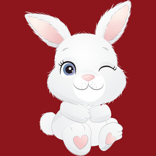 可爱白兔卡通形象