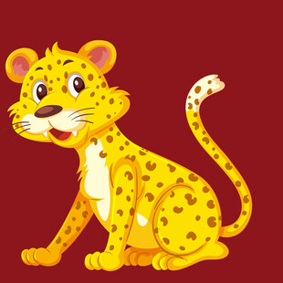 可爱卡通猎豹形象