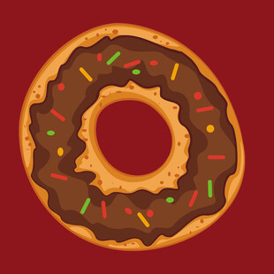 美味巧克力糖霜甜甜圈