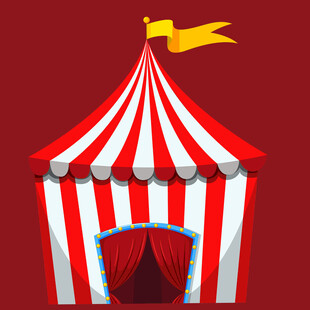 红色条纹马戏帐篷