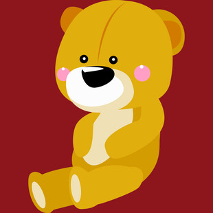 可爱小熊坐立