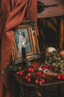 复古静物 画与蔬果的组合