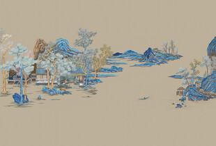 中式壁画  