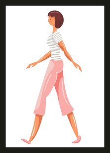 行走的时尚女性