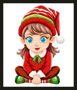 可爱圣诞小女孩