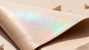 镭射反光皮革材质特写