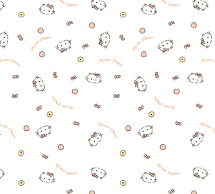 可爱动物图案无缝背景图