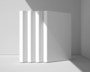 白色立体几何结构展示