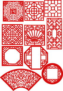 中式传统镂空雕花图案集