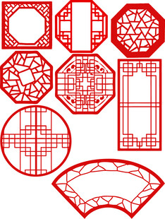 中式传统镂空图案设计